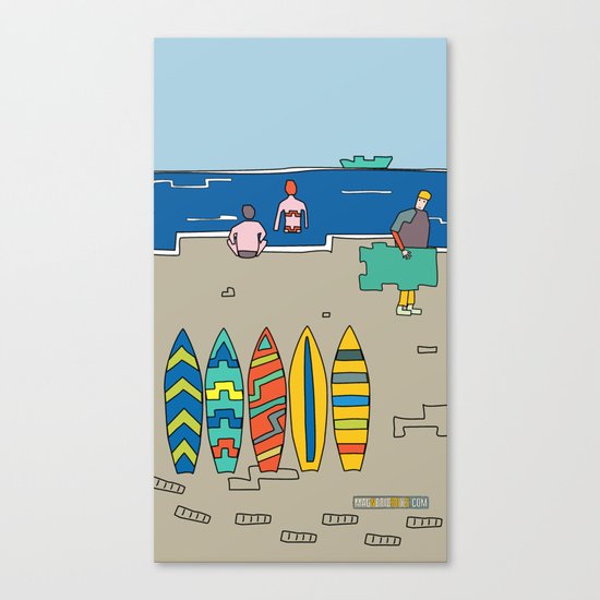 Afternoon at the beach (c) Canvas Print