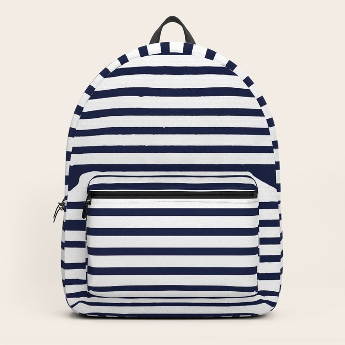 Navy Blue Breton Candy Nautical Stripe Lines Minimalist Stripes Line