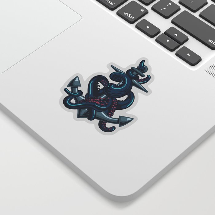 Octopus and Anchor Sticker