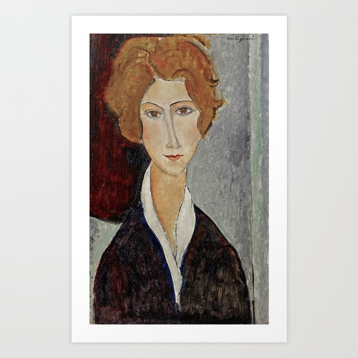 Amedeo Modigliani Portrait of De Femme 1917 Art Print