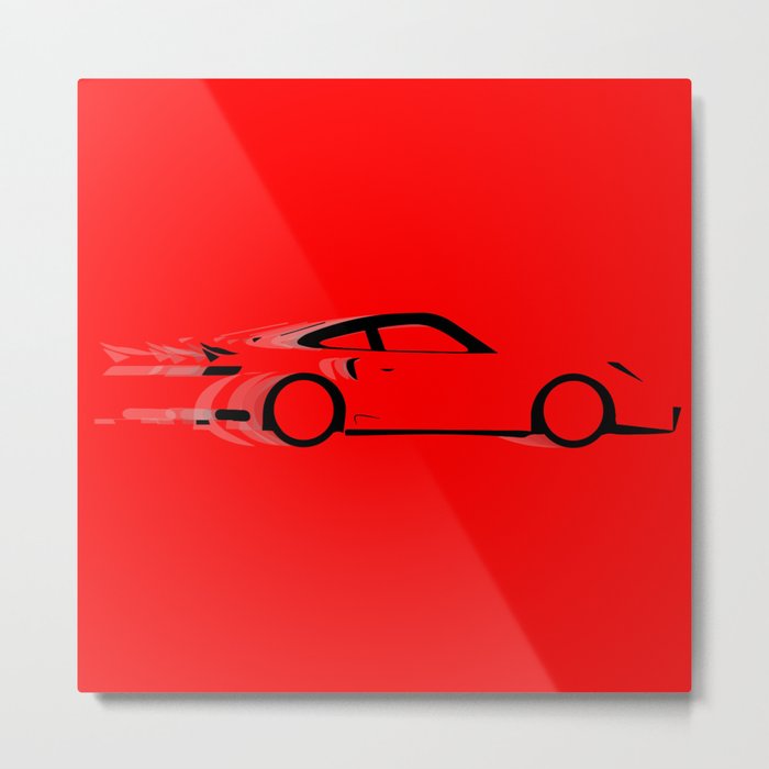 Fast Red Car Metal Print