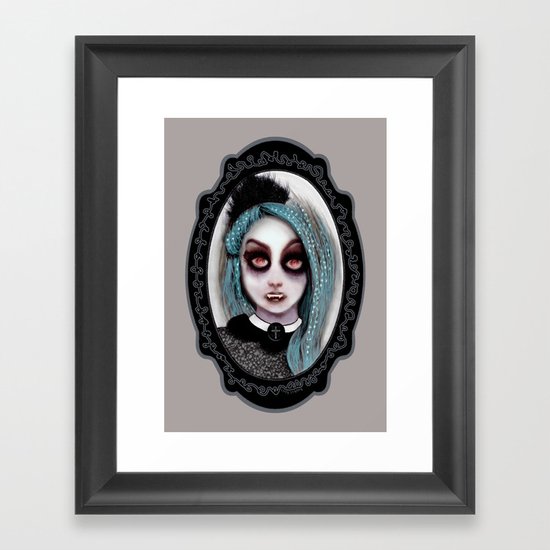 Harajuku Vampire Framed Art Print