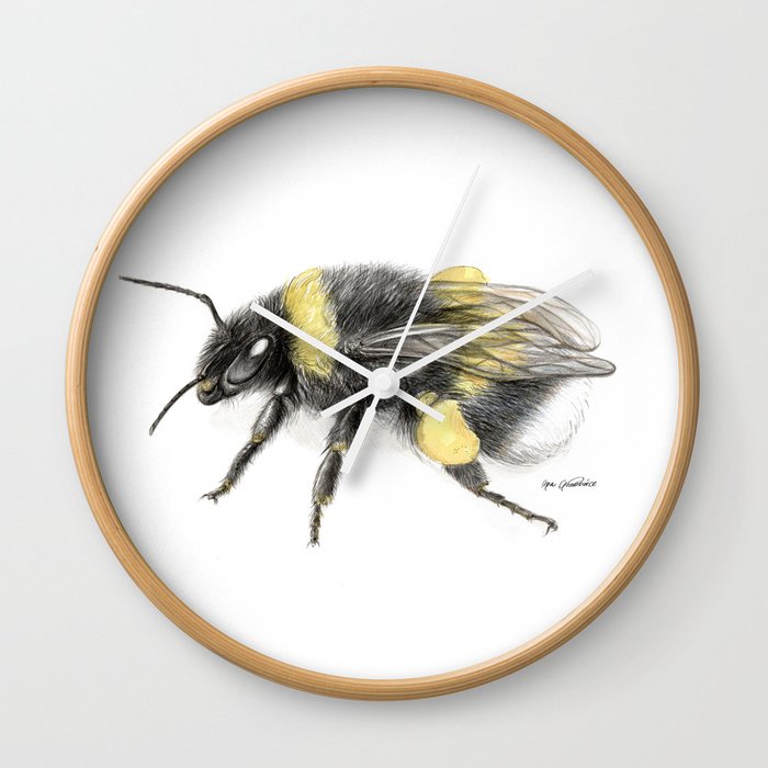 White-tailed bumblebee Wall Clock