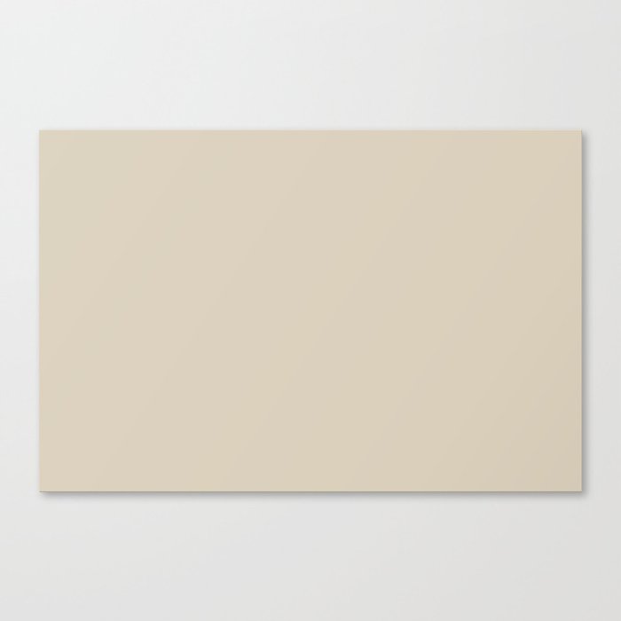 Pale Beige Single Solid Color Coordinates with PPG Toasted Almond PPG15-26 Down To Earth Collection Canvas Print