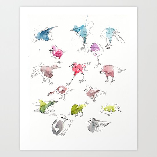 Birds 02 Art Print