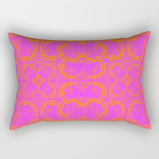 Retro Graphic Rectangular Pillow
