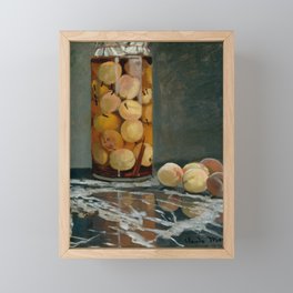 Jar of Peaches - Claude Monet Framed Mini Art Print