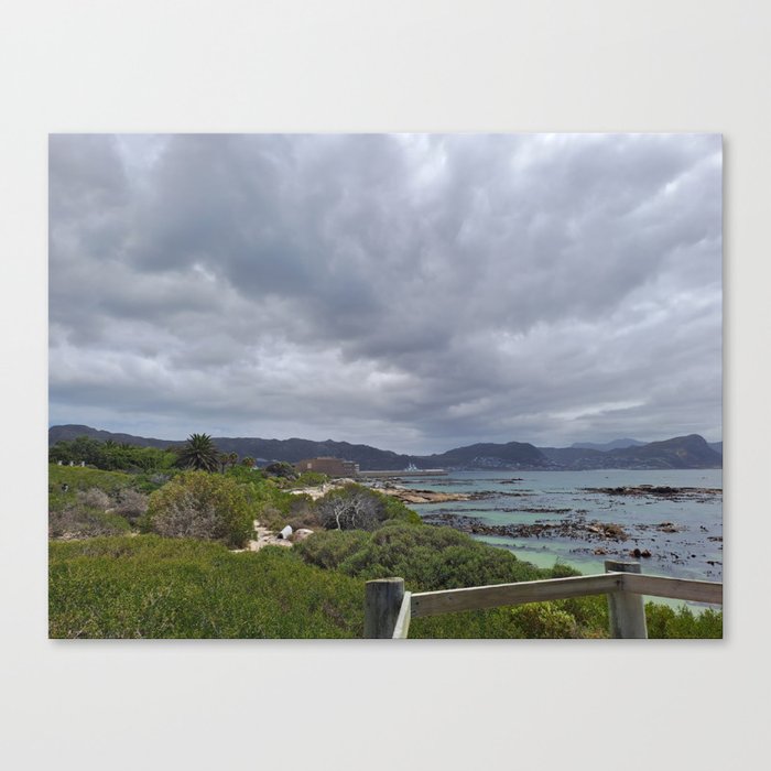 Grey clouds at the sea Canvas Print