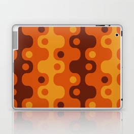 Retro Mid Century Modern Space Age Pattern 855 Brown Orange and Yellow Laptop Skin
