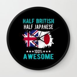 Half British Half Japanese Wall Clock