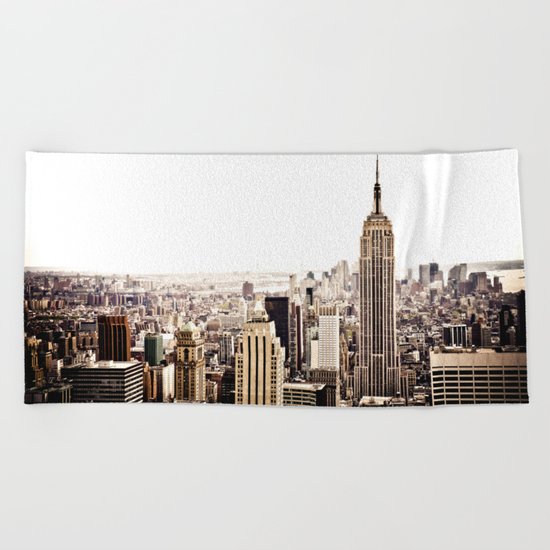 New York City Skyline Beach Towel