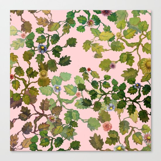 pink nature garden Canvas Print