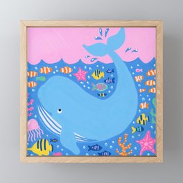 Oh Whale Framed Mini Art Print