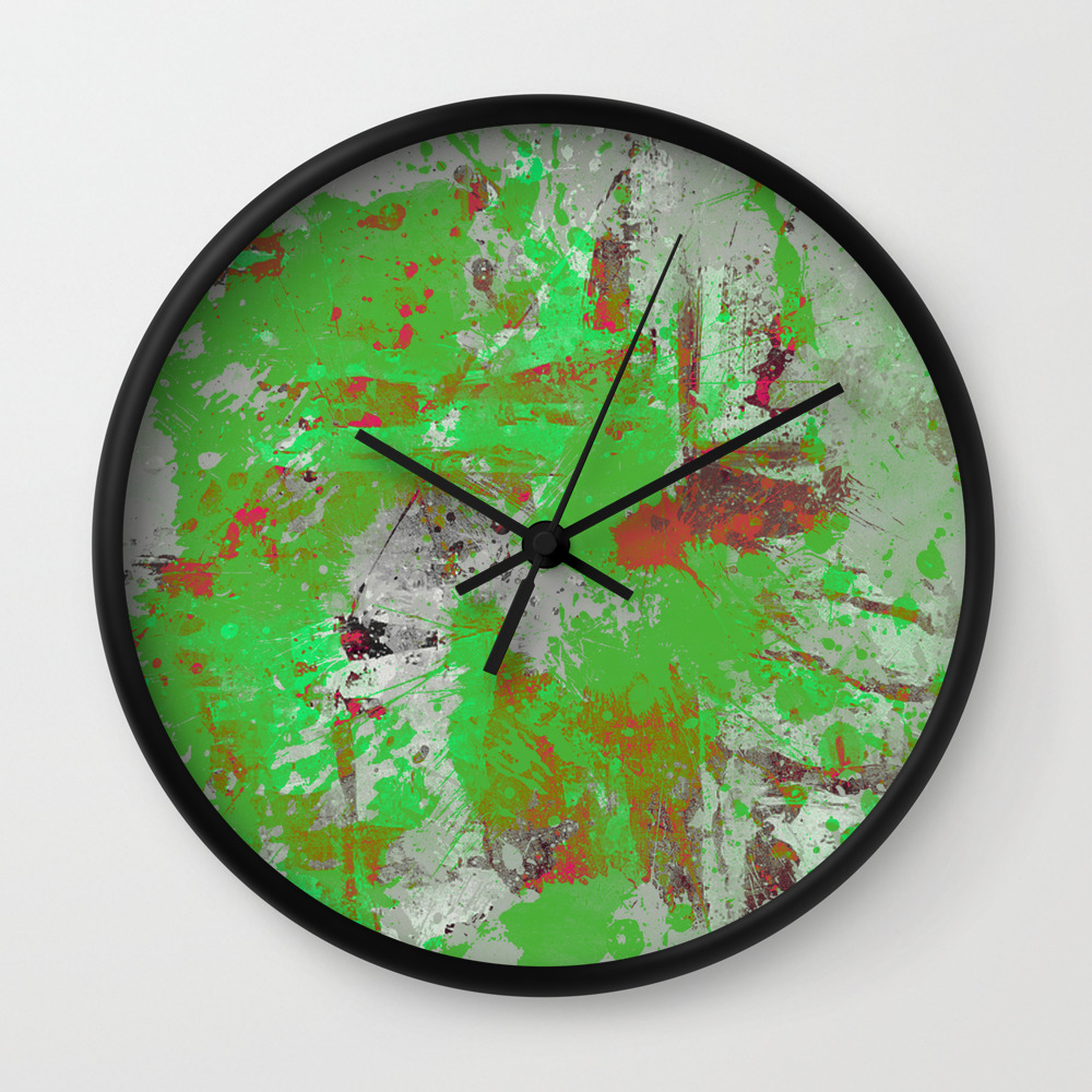 Express Yourself Iii Abstract Oil Painting Wall Clock By Printpix Society6
