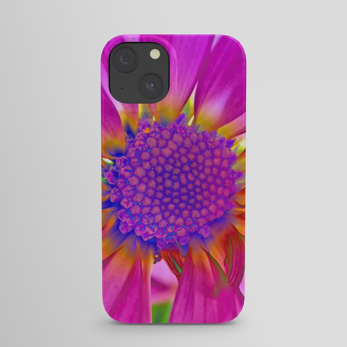 Neon Pink Daisy iPhone Case