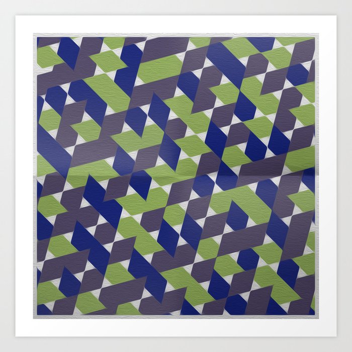Green-Blue-Purple  Art Print