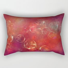 Into the red space surreal bubbles Rectangular Pillow