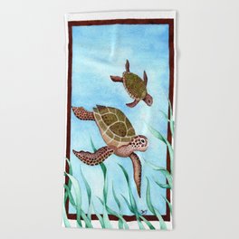 Mother Turtle Beach Towel