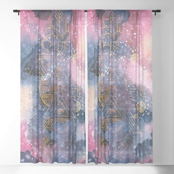 City in the Sky Sheer Curtain