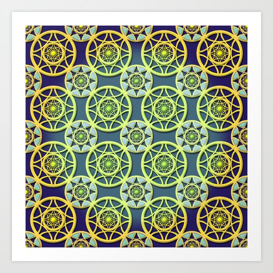 Golden galaxy Art Print