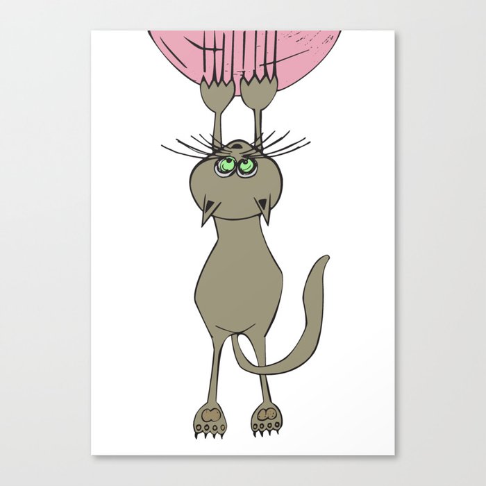 Troubled Cat Canvas Print