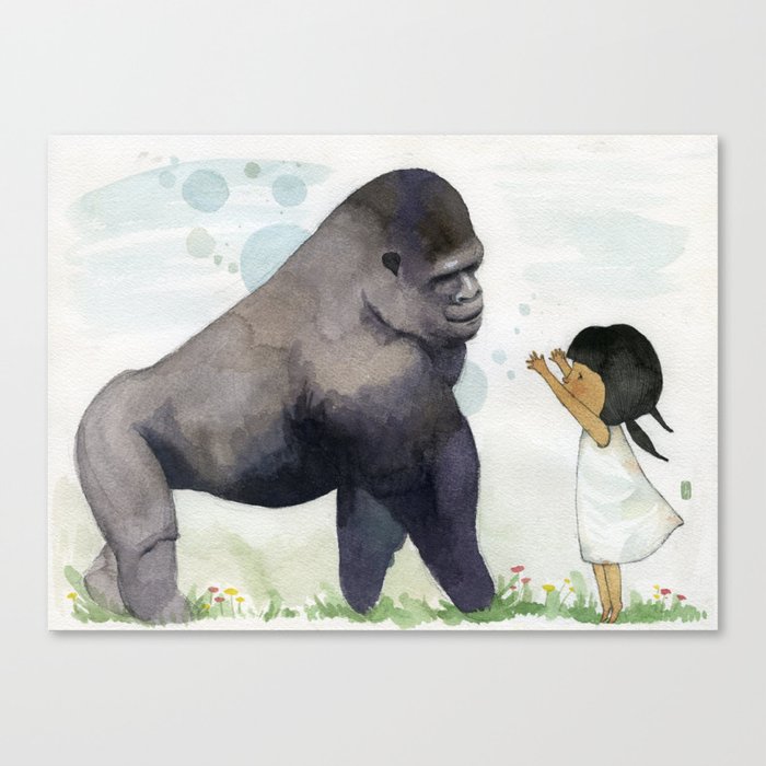 Hug me , Mr. Gorilla Canvas Print