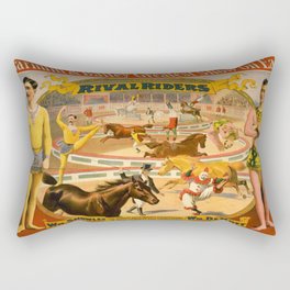 Vintage Circus Poster Rectangular Pillow