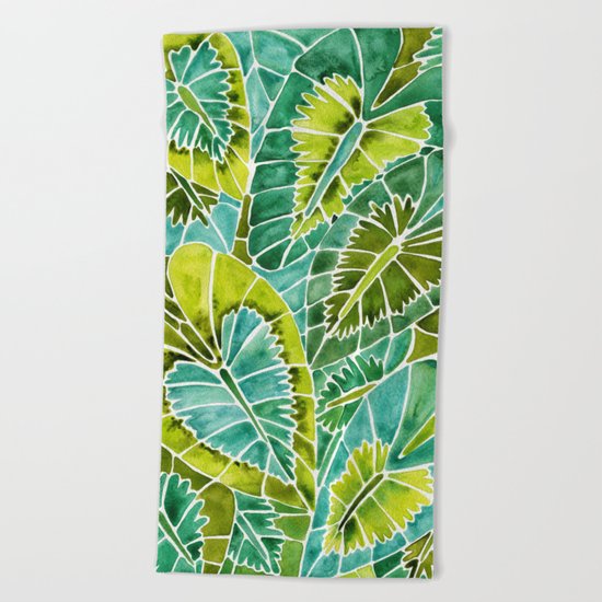 Schismatoglottis Calyptrata – Green Palette Beach Towel