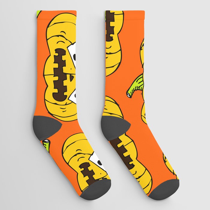 Halloween Pumpkin Background 12 Socks