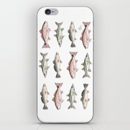 Pattern: Inshore Slam ~ Redfish, Snook, Trout by Amber Marine ~ (Copyright 2013) iPhone Skin