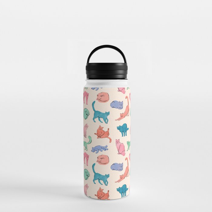 Pastel Cats Water Bottle