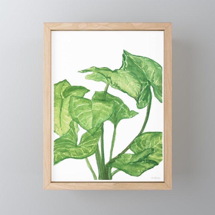 Arrowhead Green Framed Mini Art Print