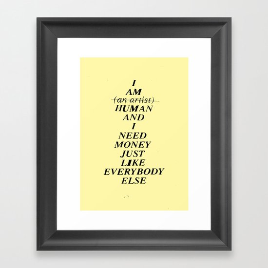 SICK. Framed Art Print