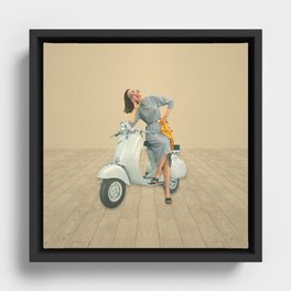 1950s Pin Up #2 Framed Canvas