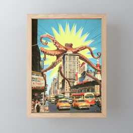 Attack of the Octopus Framed Mini Art Print