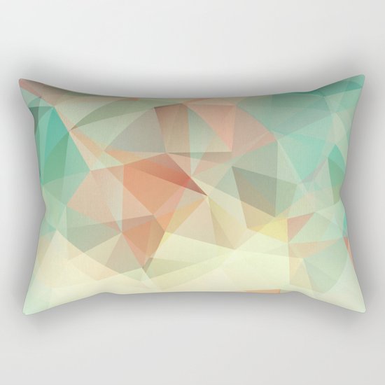 Polygon picture. Oasis in the desert. Rectangular Pillow