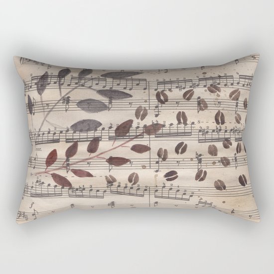 Old paper. Notes. Rectangular Pillow