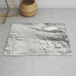 Moon Surface -Grey and White- Area & Throw Rug