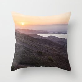 Sun Setting Over Bard Lake from Long Canyon Trail Throw Pillow