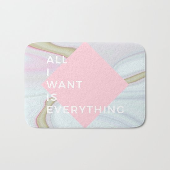 All I Want Is Everything - Rose Marble Bath Mat