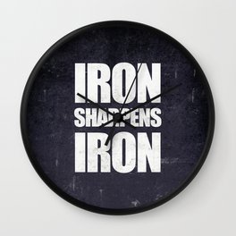 Iron Sharpens Iron - Proverbs 27:17 Wall Clock
