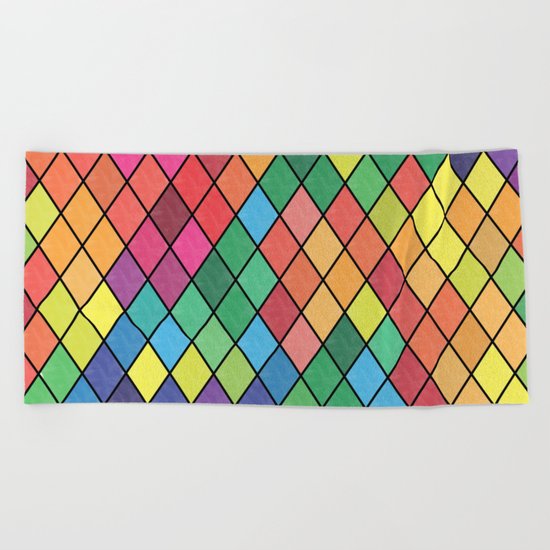 Lovely geometric Pattern X Beach Towel