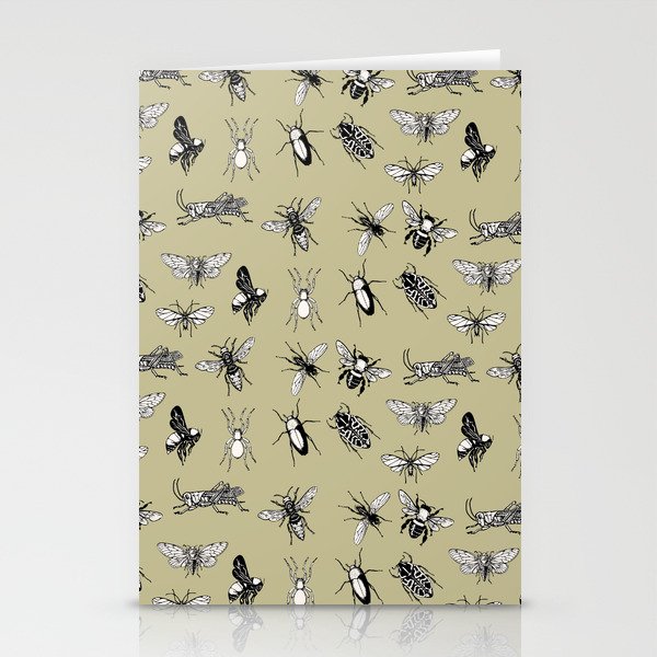 Insects pattern Stationery Cards