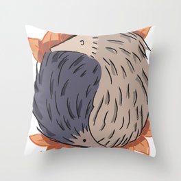 Hedgehog Yin Yang Throw Pillow