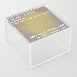 FAIR EXCHANGE (Muted Very Peri \ Muted Lime Green) Acrylic Box