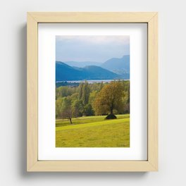 Green and blue Recessed Framed Print