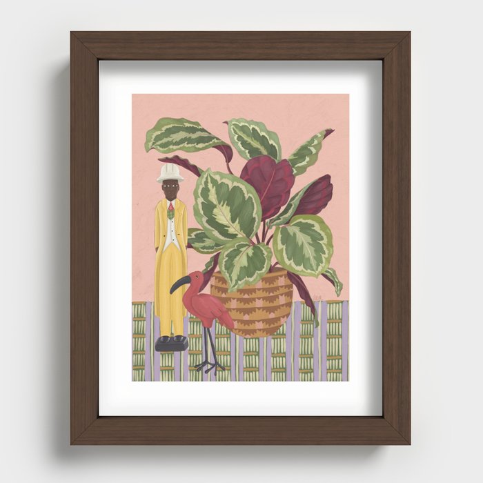 Calathea and friends Recessed Framed Print