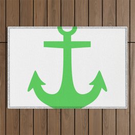 Anchor (Green & White) Outdoor Rug