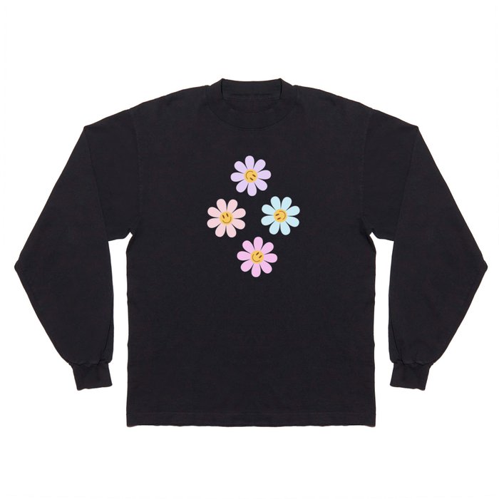 Smiles and Flowers Long Sleeve T Shirt
