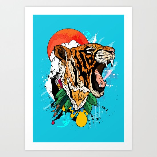 Tiger Roar 2 Art Print